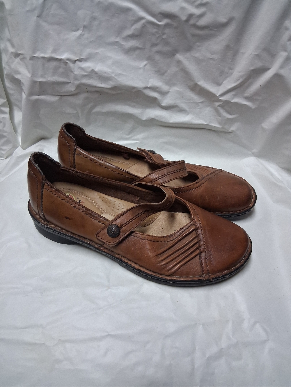 Earth Spirit Gelron 2000 Women's Brown Leather Mary Jane Shoes Sz 9